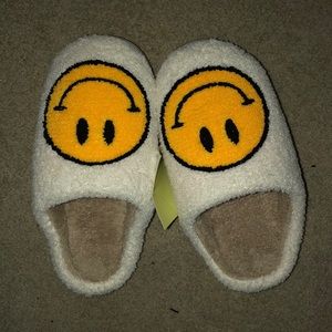 Yllw smiley slippers